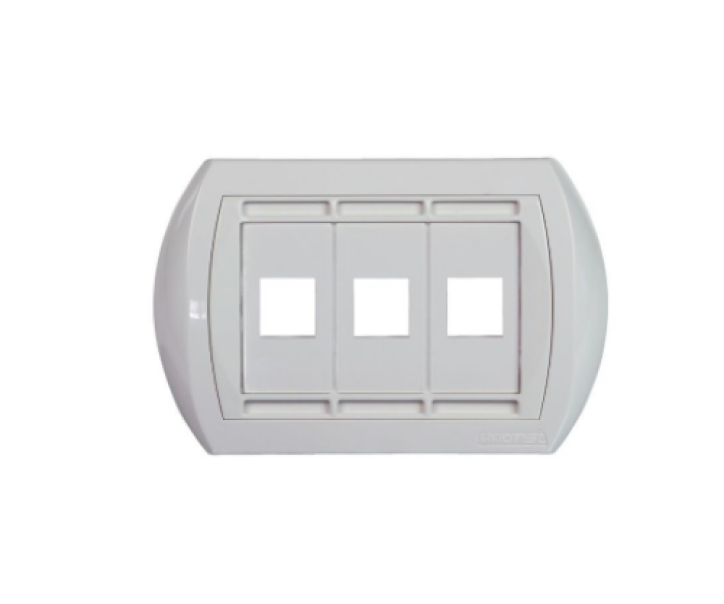 placca universale autoportante 3 moduli bianca per incasso Fanton 23952