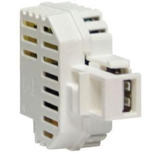 Alimentatore da incasso keystone presa usb-a 5v 2,1a bianco  82890