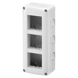 Contenitore per apparecchi system verticale protetto 6 posti modulo 2x3 grigio ral 7035 ip40  gw27022
