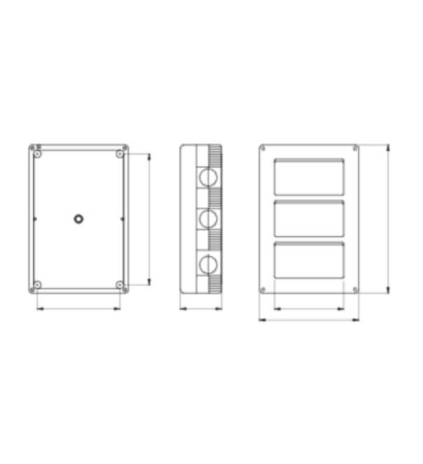 Contenitore per apparecchi system verticale protetto 12 posti modulo 4x3 grigio ral 7035 ip40 Gewiss GW27024
