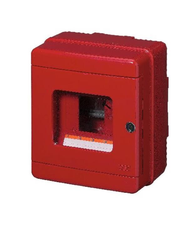 Centralino 4 moduli Elettrocanali EC64004 u2013 portello frangibile u2013 IP65 u2013 rosso