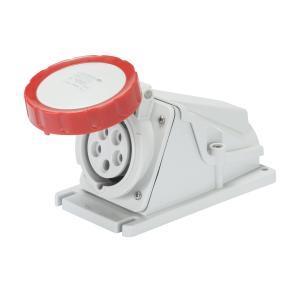 Presa fissa da parete a 90° ip67 3p+n+t 16a 380-415v 50/60hz - rosso 6h cablaggio a vite gewiss gw62505