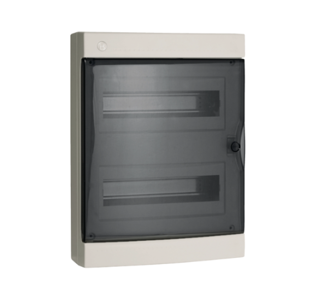 Centralino 24 moduli con portella fumu00e8 Pablo IP40 Design bianco IP40 DSG 24 W Bocchiotti B04086