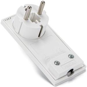 Spina franco tedesca schuko 2p+t 16a modello clock bianco  80150