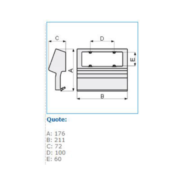 Scatola porta apparecchi universale 6 moduli linea TBN bianco SBNI 6 Bocchiotti W B03584