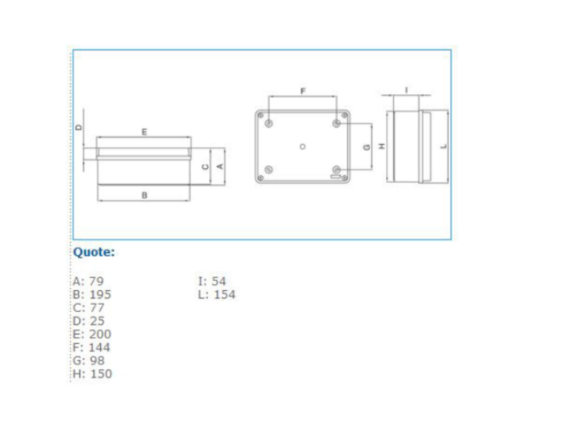 Cassetta di derivazione trasparente 190x140x70 viti metalliche IP56 04 TRASP VM Bocchiotti B04854