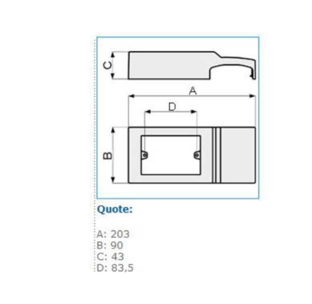 Scatola porta apparecchi universale 3 moduli linea TCN bianco SRCNI W B03593