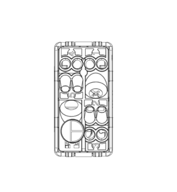 Pulsante unipolare 250v AC NA 10A luminoso 230v AC con lente neutra sostituibile 1 modulo system white Gewiss GW20515
