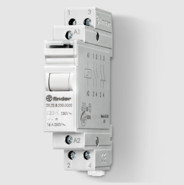 Relu00e8 ad impulsi modulare 17.5 mm 2 NO 16 A Finder 202282300000 
