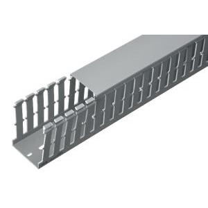 Canalina asolata tipo a 60×40 mm grigia pvc autoestinguente 2 metri  eca6040