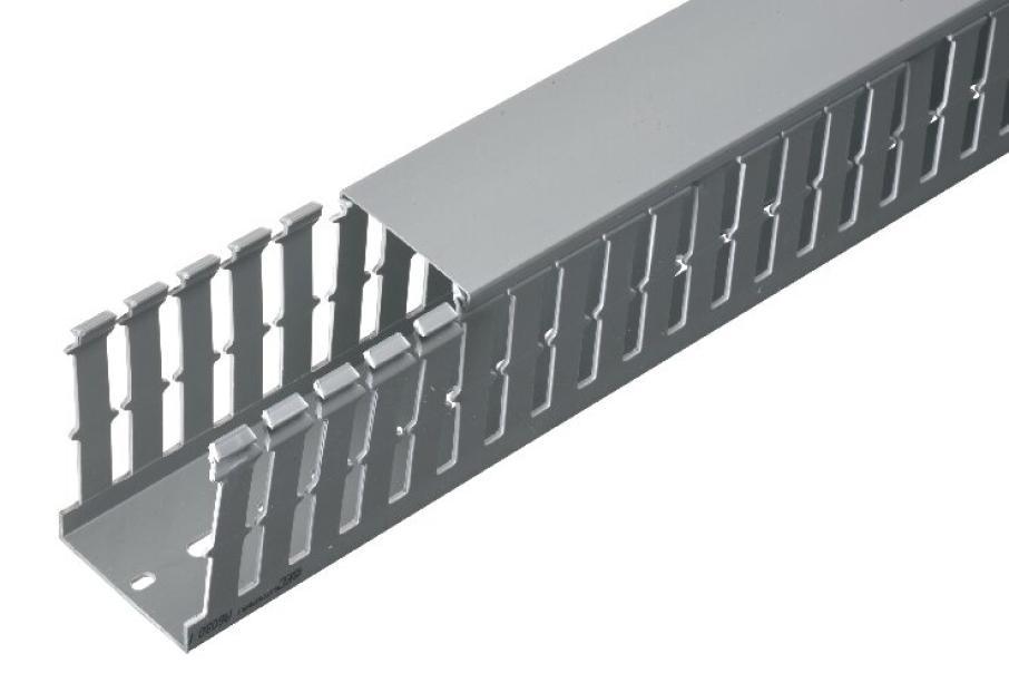 Canalina Elettrocanali ECA6040 u2013 tipo A u2013 60u00d740u202fmm u2013 PVC autoestinguente grigio