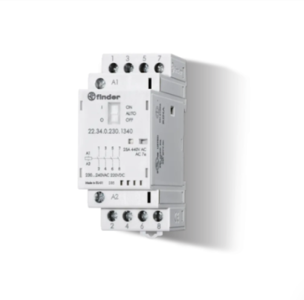 Contattore Modulare  25A 4NO 230V AC/DC con Indicatore LED  Finder 223400244320