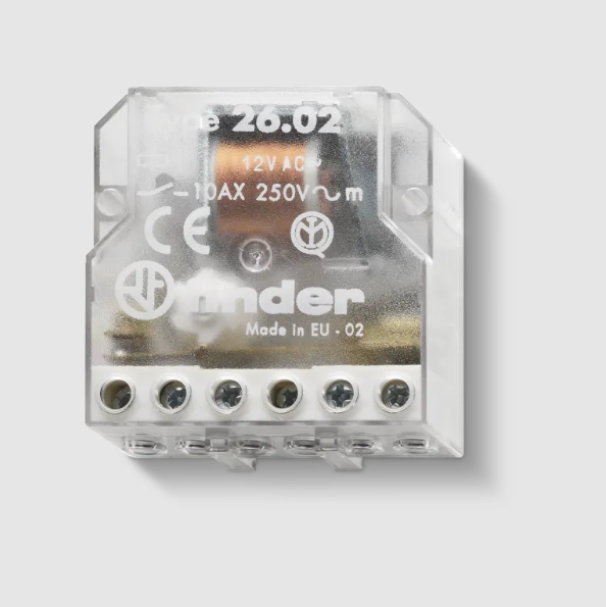 Relu00e8 ad Impulsi Elettromeccanico 2 NO, 10A, 230V AC  Finder 260282300000
