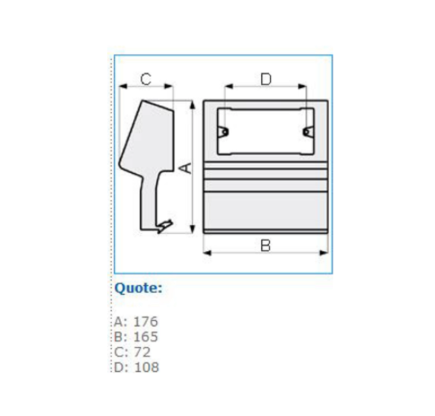Scatola porta apparecchi universale 4-3 moduli linea TBN bianco SBNI 4-3 Bocchiotti W B03581
