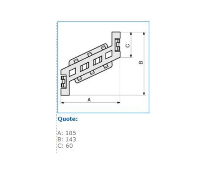 Traversina tenuta cavi TR-E 200 per canali linee TA-N / TA-EN Bocchiotti B07717
