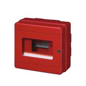 Centralino emergenza 8 moduli ip56 coperchio trasparente colore rosso confezione 1 pezzo  ec64008