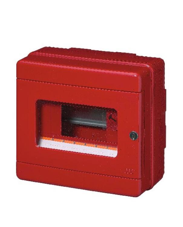 Centralino rosso 8 moduli Elettrocanali EC64008 con coperchio trasparente IP56
