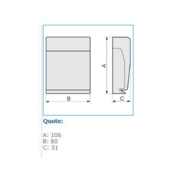 Angolo piano 81x22mm per canale battiscopa TBN bianco APBN W Bianco RAL 9001 Bocchiotti B03241