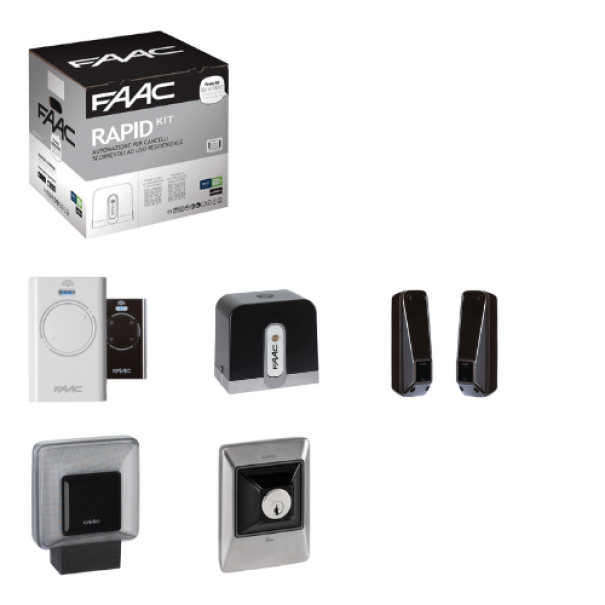 kit automazione cancelli scorrevoli FAAC elettromeccanico completo accessori