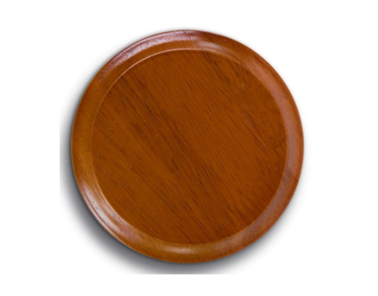 base in legno rotonda diametro 102 mm colore noce per accessori ceramica compatibile con scatola centrale