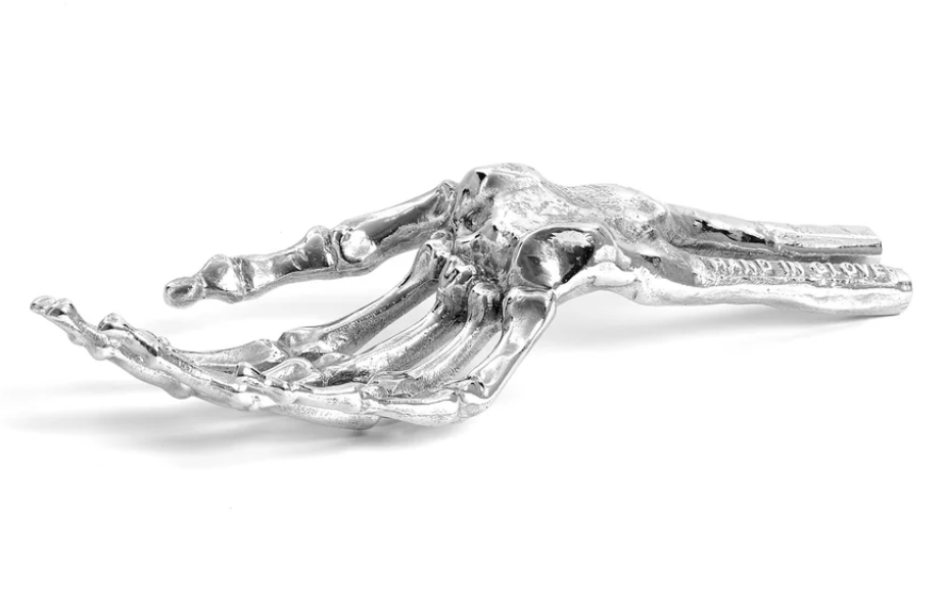 Mano scheletrica in alluminio  collezione Wunderkammer Diesel Living-Skeleton hand in glove  Seletti 10889