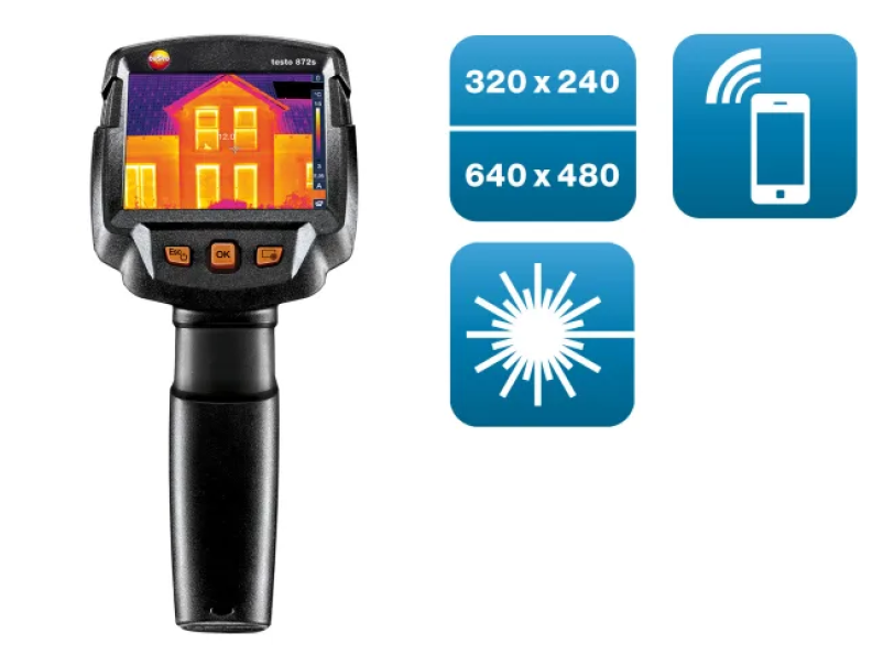 Kit Termocamera a infrarossi professionale 50 mk 320x240 px con WiFi e Bluetooth 883 Testo 0560 8725