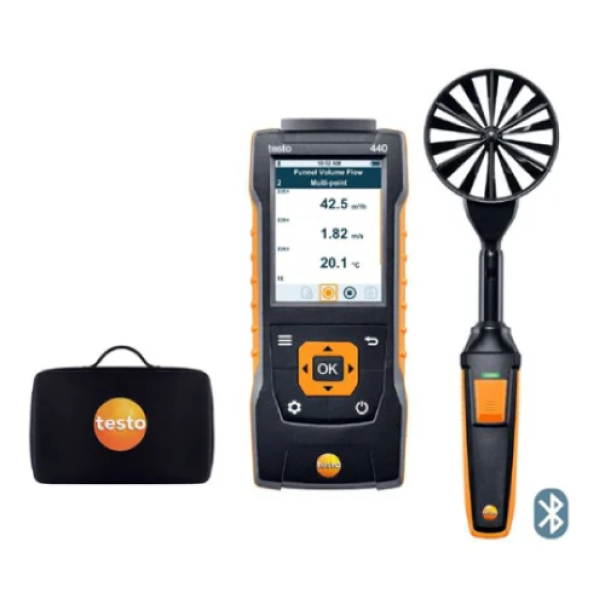 Kit ad elica Testo 440 100 mm con sensore Bluetooth per misurazione velocitu00e0 aria codice 0563 4403