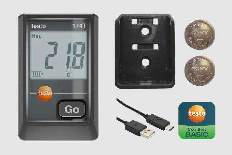 Mini data logger di temperatura con USB-C e software PC 174 T Testo 0572 1740 02 