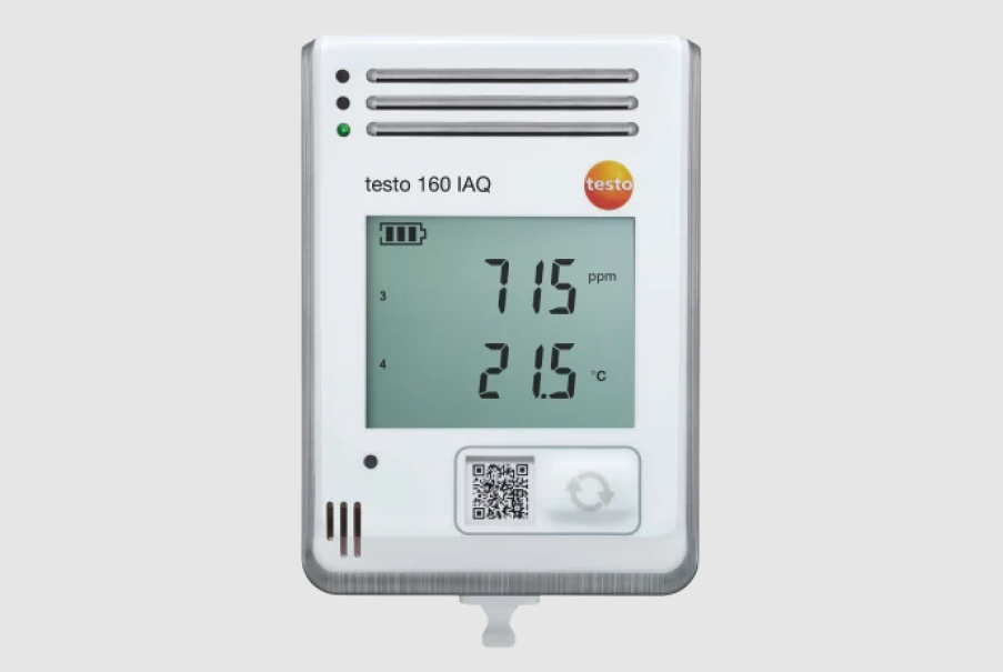Data logger WiFi con display e sensori integrati per temperatura, umiditu00e0, CO2 e pressione atmosferica 160 IAQ Testo 0572 2014