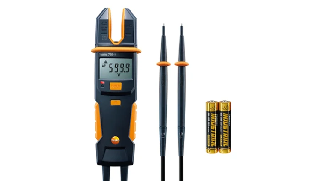 Tester Multifunzione di Tensione e Corrente 755-1 con Rilevamento Automatico e Torcia Integrata CAT IV 600V Testo 0590 7551