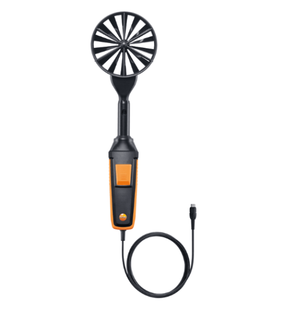 Sonda a elica D 100 mm, digitale con sensore di temperatura, con cavo Testo 0635 9432