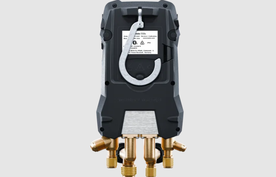 Manometro 558s con blocco valvole a 4 vie  per Impianti di Refrigerazione e Climatizzazione Testo 0564 5581