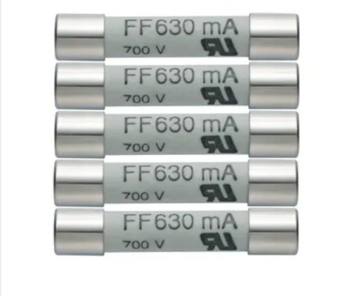 Kit di 5 fusibili di ricambio 630mA 600V per Multimetro 760-1 2 Testo 0590 0007