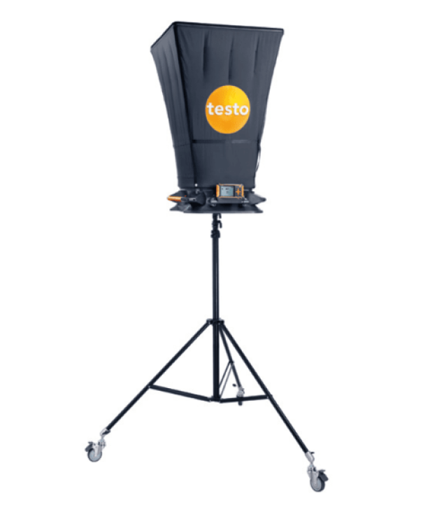 Balometro 420 Misuratore Portata Aria Temperatura Umiditu00e0 Pressione con Cappa Standard Bluetooth e trolley Testo 0563 0420