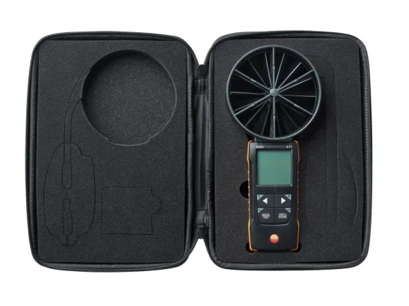 Anemometro Digitale Tipo 417 a Elica con App Diametro 100 mm e Coni di Misura Inclusi Testo 0563 1417