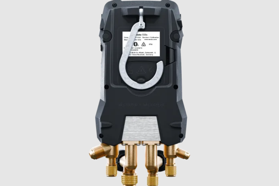 Kit Smart Vuoto 558s Manifold Digitale 4 Vie con Touchscreen, Sonde Wireless, Pinza Amperometrica e Compatibilitu00e0 A2L/A3 per Impianti HVAC/R Testo 0564 5584