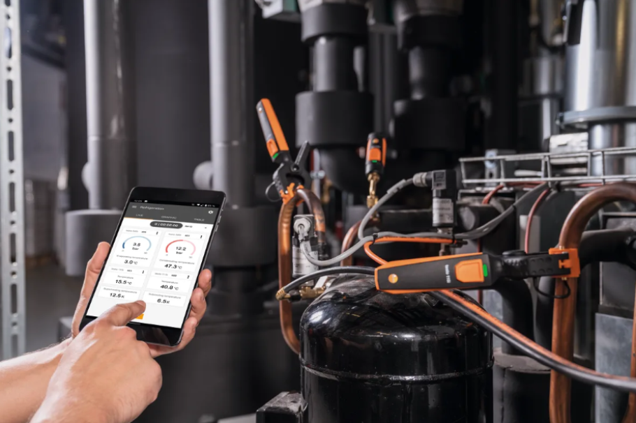 Kit Testo Smart Probes Refrigerazione Manometri e Termometri Bluetooth per HVAC/R, App Smart, Range -40u202f/+150u202fu00b0C / -1u202f/u202f60u202fbar Testo 0563 0002 10