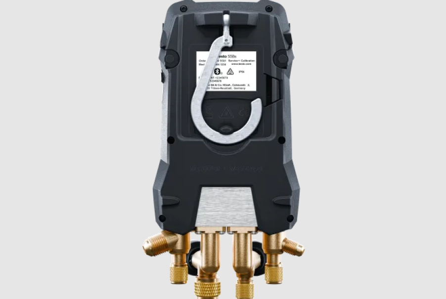 Kit Smart Vuoto 558s Manifold digitale 4 vie con touchscreen, sonde wireless e compatibilitu00e0 A2L/A3 per impianti HVAC/R Testo 0564 5582