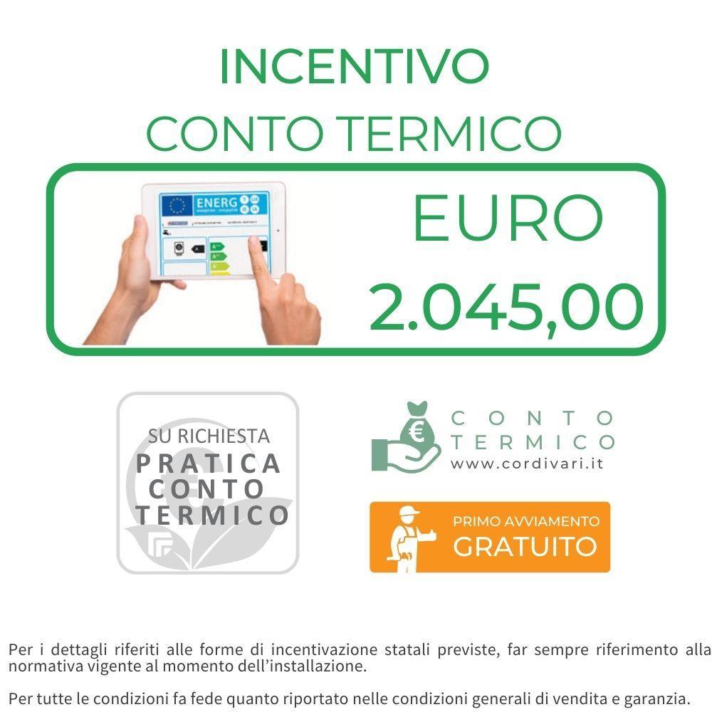 Sistema termico solare a circolazione forzata tetto a falda 5,4mq 300 litri Eco Basic B2 Cordivari 3410316618356