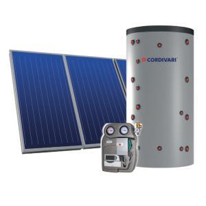 Sistema termico solare a circolazione forzata tetto a falda 7,5mq 500 litri eco basic habitat  3410316613470