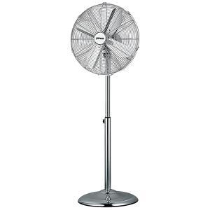 Ventilatore a piantana cromato con pala 40 cm, base tonda, altezza 140 cm, 50w  pf40cr