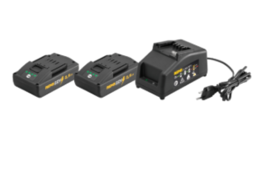 Batteria doppia e caricabatterie Power Pack 22u202fV Rems 571590 R220