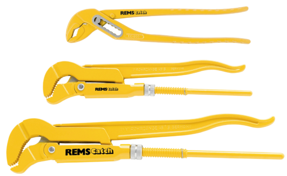 Catch Set con 3 pinze professionali per tubi apertura fino a 60 mm Rems 116X01 R