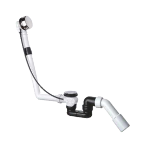 Colonna scarico vasca con comando a cavo e sifone orientabile ø 40/50 mm con griglia cromata  si160303