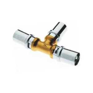 Raccordo a t intermedio pressare ø 16×16×16 mm per tubo multistrato profilo th  mp161616