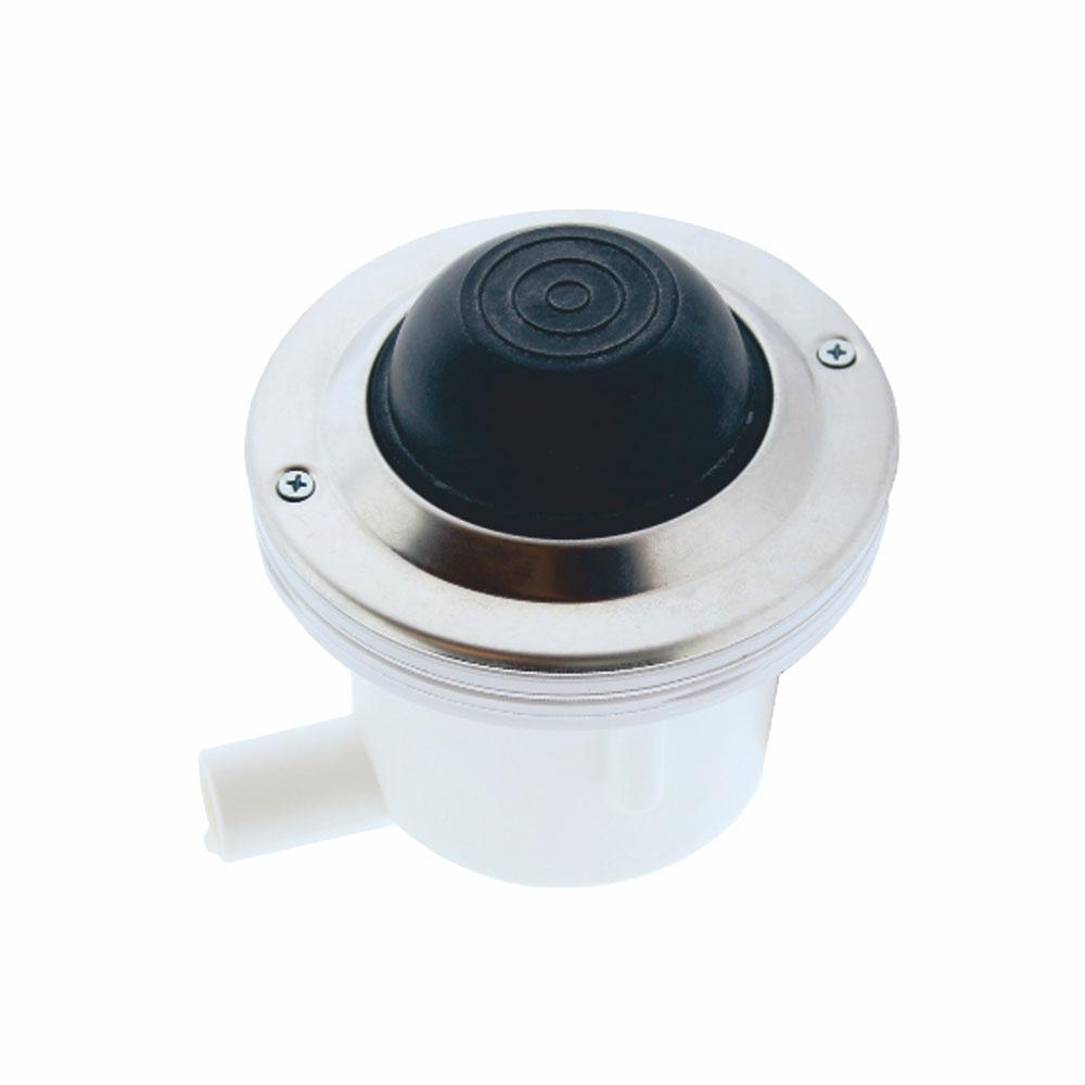 Disegno tecnico pulsante pneumatico BAMPI esterno per WC diametro 95 mm cromato bianco