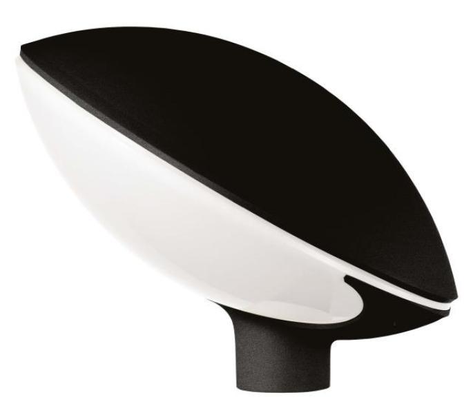 lampione da giardino led e27 nero mareco tao 100-1015101n