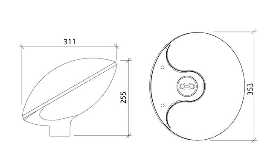 lampione da giardino led e27 nero mareco tao 100-1015101n