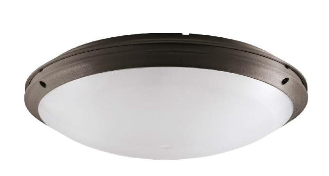 Plafoniera circolare bianca Mareco Iris E27 18W IP65 diffusore traslucido PMMA