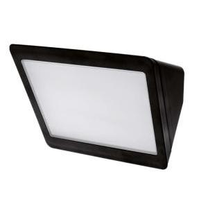 Lampione parete esterno policarbonato nero ral 9005 ip65 ik06 e27 versus  100-1011101n